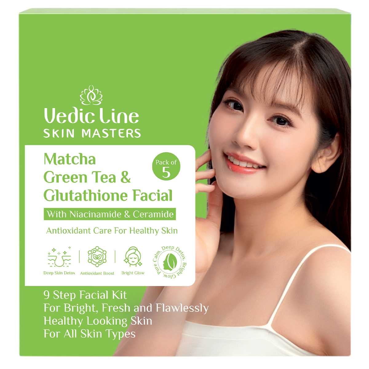 green-box-front Matcha Green Tea & Glutathione Facial Kit